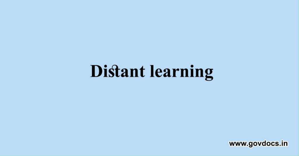 Distant-learning